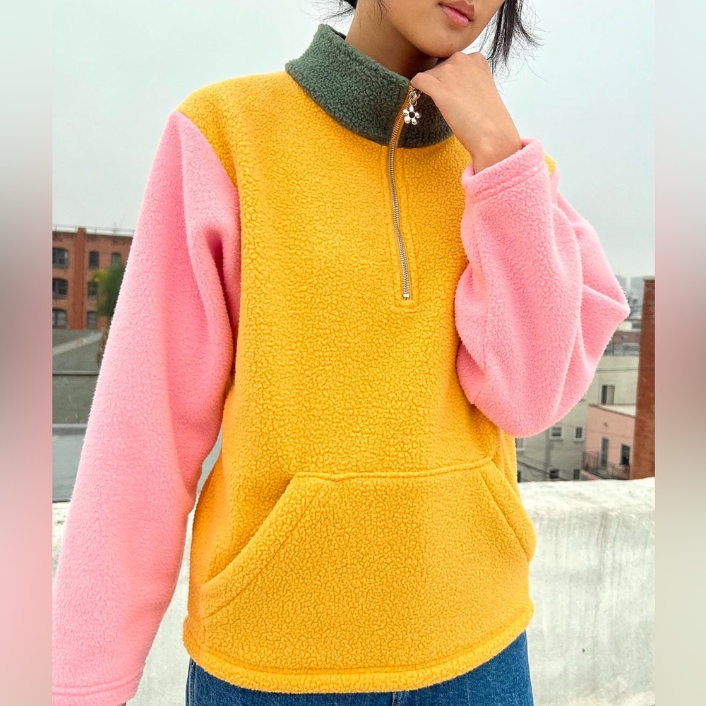 Lisa Says Gah! Colorblock fleece pullover